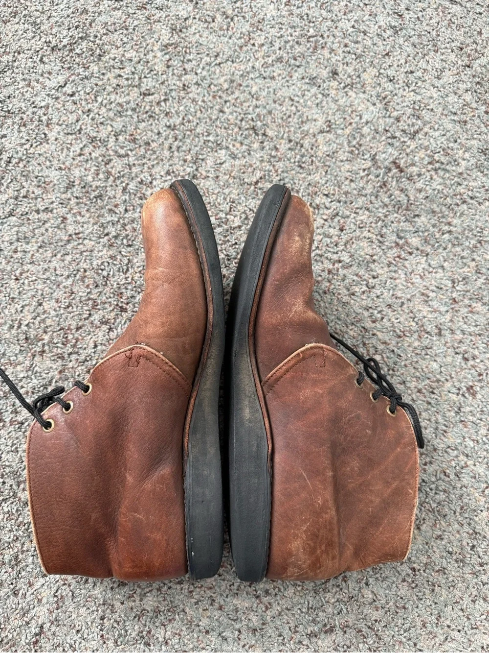 Frye Men's 10.5 D Vintage Lace Up Leather Chukka Ankle Boots Tan Brown USA